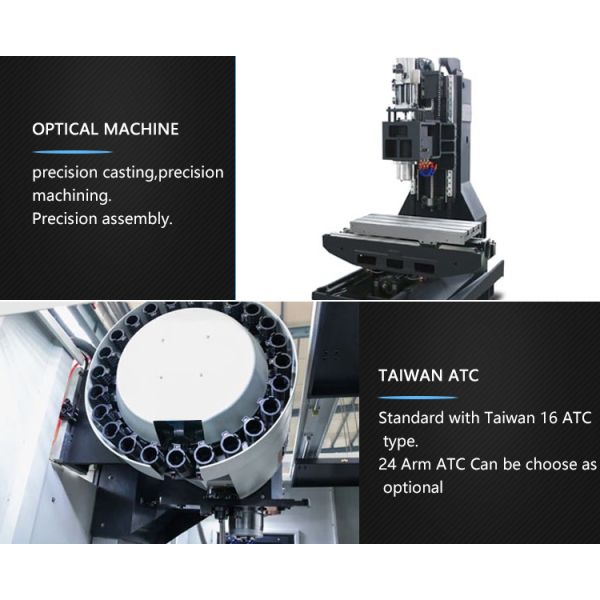 VMC855 High Speed 5axis CNC Milling Machine With 24 ATC Max Table Load Of 600kg