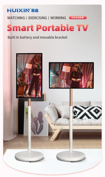 24 inch 6G+128G Capacitive Touch Portable TV with Built-in Camera, Ideal for Travel,Movable Digital Frame for Video Calls
