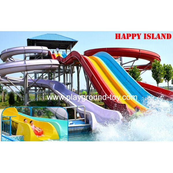 Fiberglass Big Water Slide Water Amusement Park For Amusement Park
