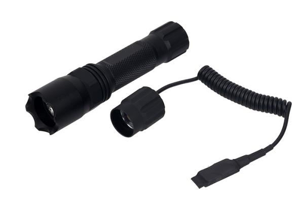 ANS LED Torch Tactical Flashlight 400 Lumens White Aircraft - Grade Aluminum Tube Anodized Black