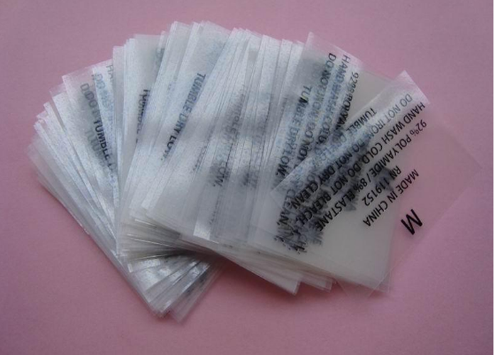 Nontoxic Printable Heat Transfer Garment Labels Washable Oem Designs