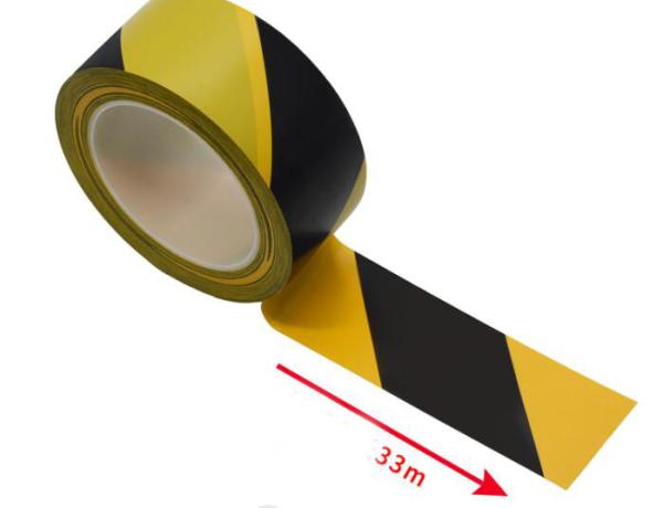 Clean Room ESD Products Ground Warning Esd PVC Floor Marking Tape Yellow Black