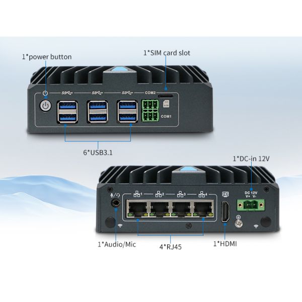Intel Core i7-10810U 4 Ethernet Ports Firewall Mini PC with 3-Year Warranty