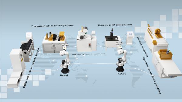 Customized Robert Pipe Processing Machine With Bending Cutting Punching Chamfering Forming Function