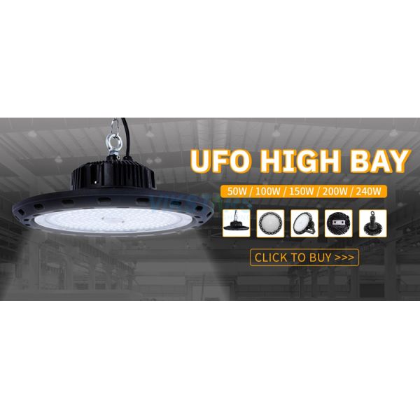LED High Bay Lights Garage Factory Lighting Supports 60 / 90 / 120 Degree Beam Angle