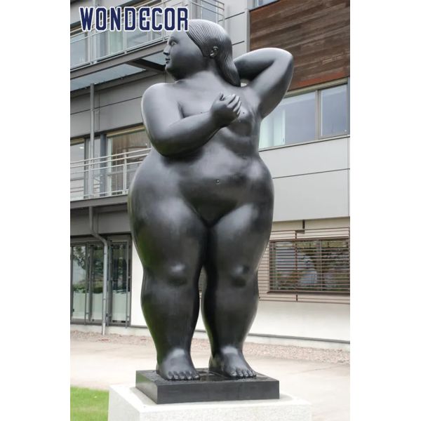 Fat Woman Bronze Statues Sculpture 210cm For Garden Decoration