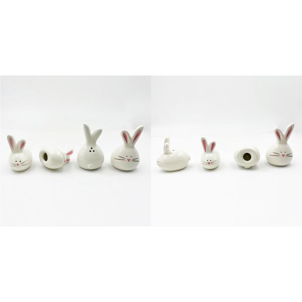 Stylish Porcelain Rabbits Ceramic Bunny Figurines Easter Decoration Gift For Various Purpose