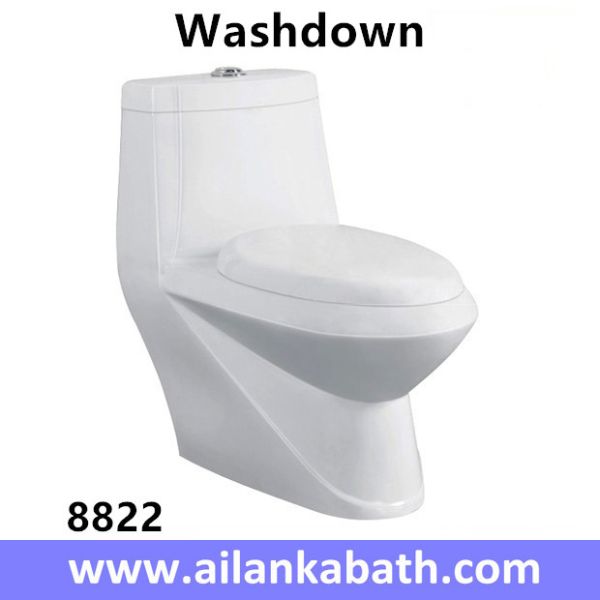 Middle East Bathroom Sanitary Ware Ceramic S-trap250 Roughing-in Washdown One-piece Toilet
