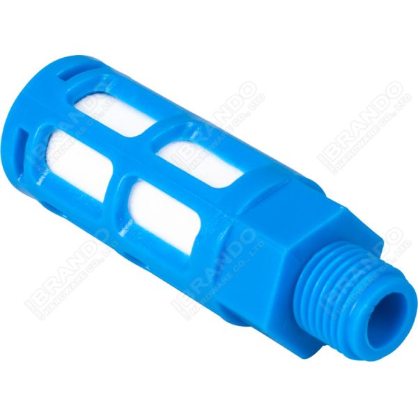 Регулируемый пневматический клапан дросселя со звукоглушителем спек бронзовое