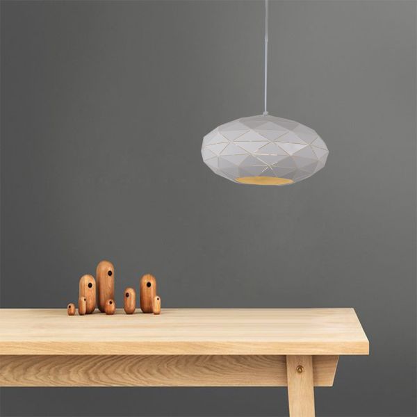 Metal Black And White Modern Suspended Pendant Light