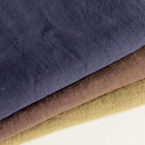 Мягкая Breathable Stonewashed равнина хлопко-бумажной ткани белья смеси рами покрасила