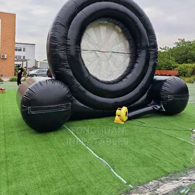 Commercial Inflatable Football Dart Target with Numbered Scoring Board Velcro Balls and Reinforced Base for Events and Team Games