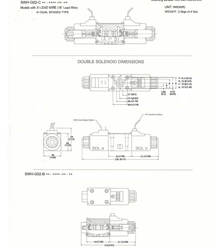 Электромагнитный дирекционный клапан СВХ-Г02-Д24-20/гидравлический клапан соленоида
