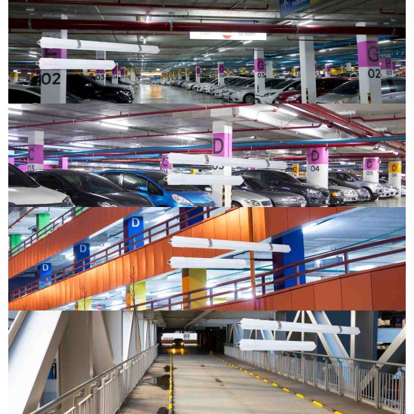 Пароустойчивый светодиодный светодиодный светодиодный светодиод с 2FT 4FT 5FT 12W-56W аварийным набором микроволновой датчик для хранилища парковочного участка