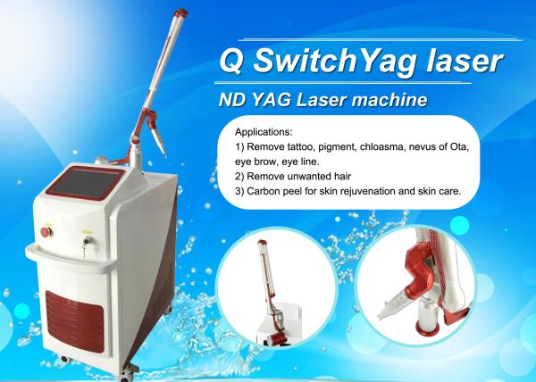 Dual Lamp Q Switched ND YAG Laser Machine Tattoo Removal / Pigmentation Removal Machine