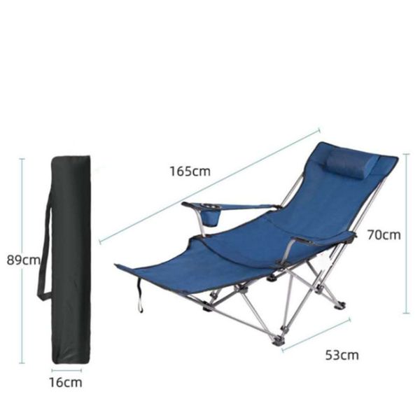 Adjustable Reclining Outdoor Folding Chair Outdoor Fishing Gear Portable With Armrests