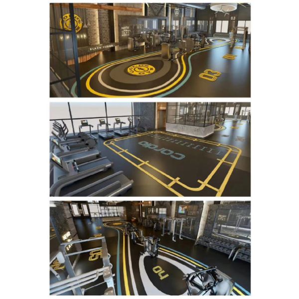 RoHS Rubber Gym Mats , Waterproof Gym Rubber Floor Mats