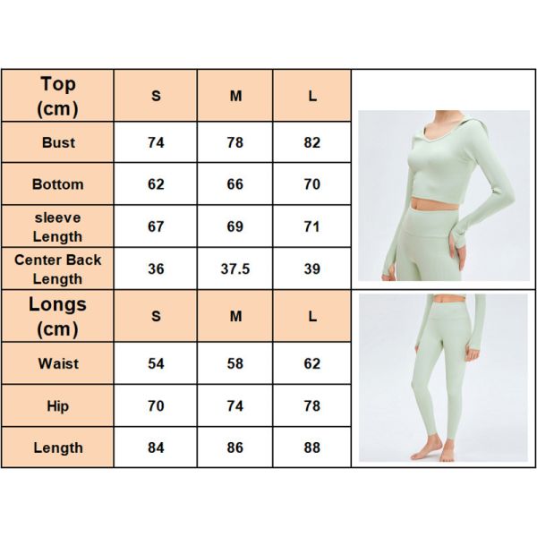 High Waist Ribbed Yoga Clothes Women Long Sleeve Hooded Crop Top Set