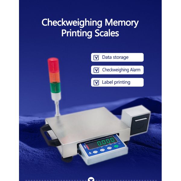 3KG Steel SOHE ATJP Scale with LED Three-color Alarm Light and Barcode QR Code Printing