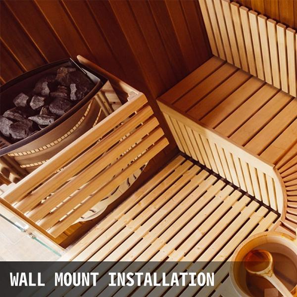 Modern Dry Sauna Heater 9KW Boiling Water Bath Stove 220V-240V Controller Electric Home Hotel External Sauna Room