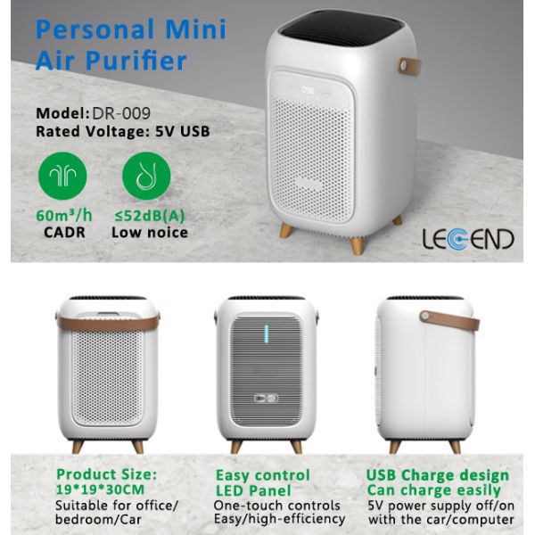 Этап домашнего офиса 3 очистителя 60m3/h воздуха автомобиля OEM RTS портативный