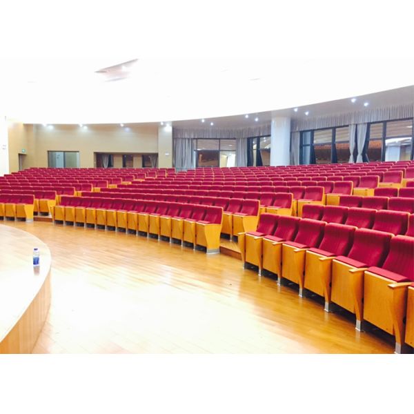 Wooden Armrest Auditorium Theater Chairs Folding Audience Seat