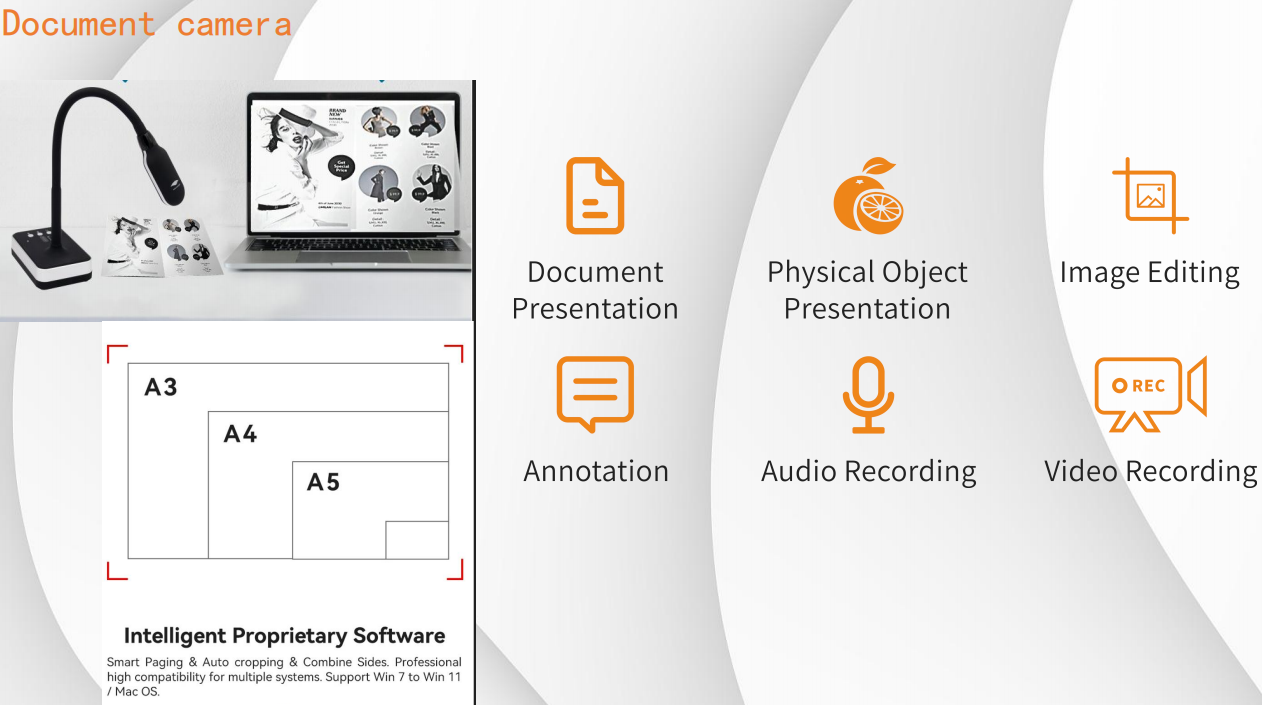 USB 2.0 Visualizer Document Camera Scanner A3 A4 A5 size