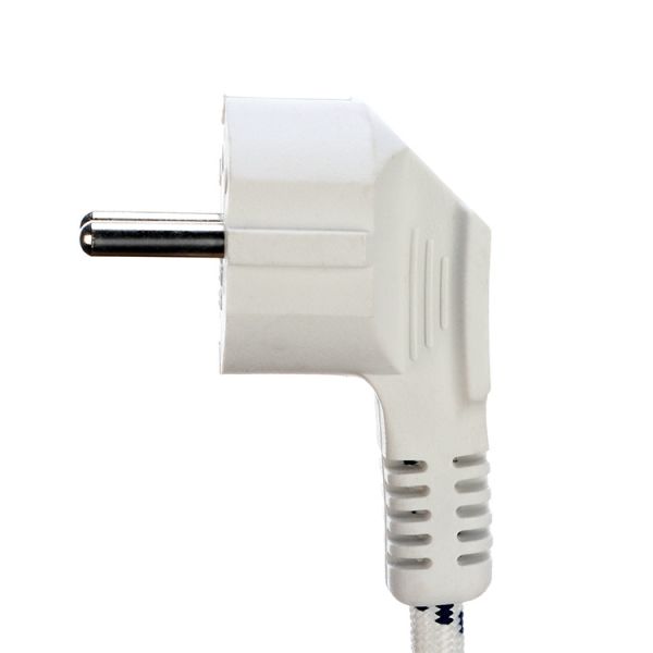 1 8m Braided/Cotton Cable Stripped End VDE Approved European Cee7/7 AC Cord for Steam Iron and Rice Cooker