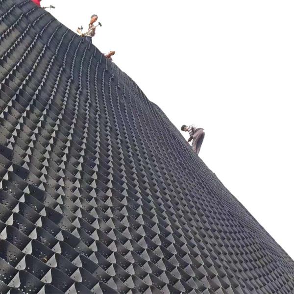 Outdoor Construction Road Way 200 356 HDPE Plastic Green Black Geocell Retaining Wall
