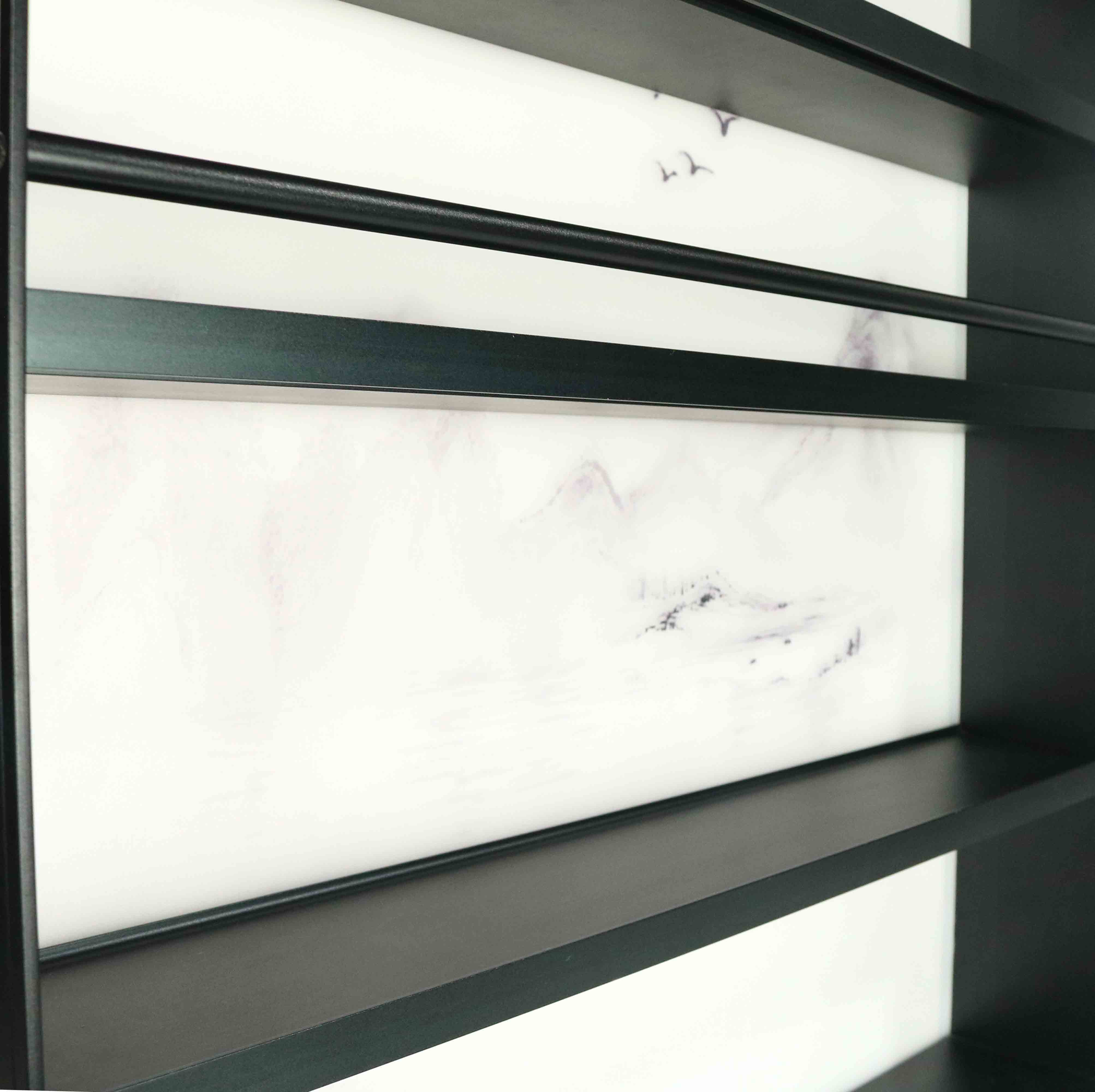 Kitchen Shelf Organizer Drain Rack with Lighted Background Glass Display Racks Living Room Cabinets