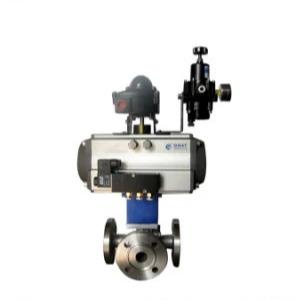SS Thread Connection Electric Control Valve Industrial 3 Way Electric Ball Valve