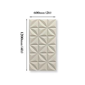 Geometrical PU Stone Polyurethane Component Wall Cladding Easy Cut Install For Office Hotel