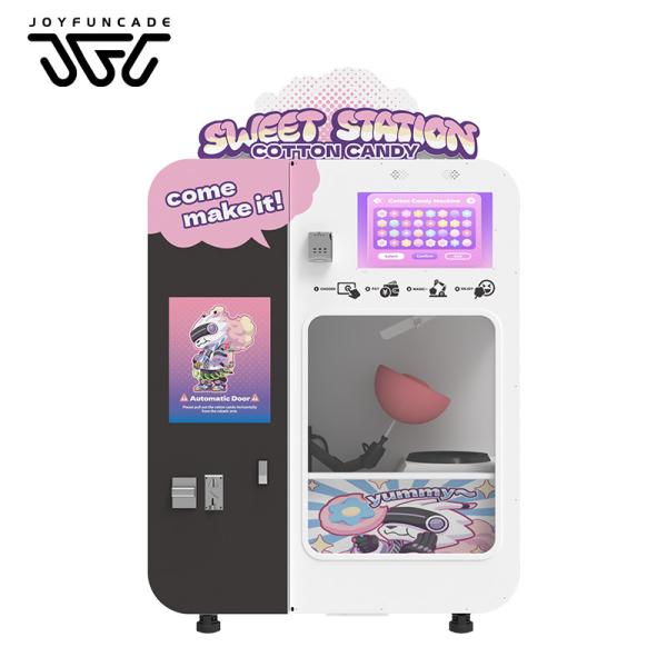 Flower Shapes Cotton Candy Floss Vending Machine Full Automatic Commercial Use
