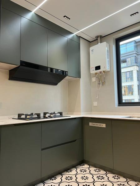 Customized Matte Lacquer Finish Melamine Plywood Design Kitchen Cabinet