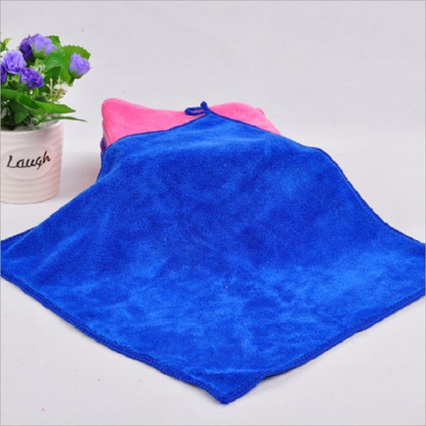 Logo Accepté Laine de corail épaississante serviette sèche rapide pour le nettoyage de la voiture et du bain TOUS les âges