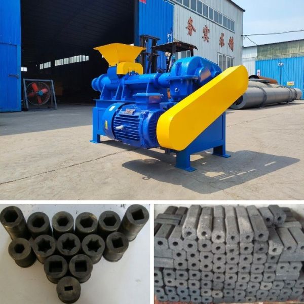 E Round Bamboo Wood Sawdust Charcoal Briquette Making Machine with 8%-12%