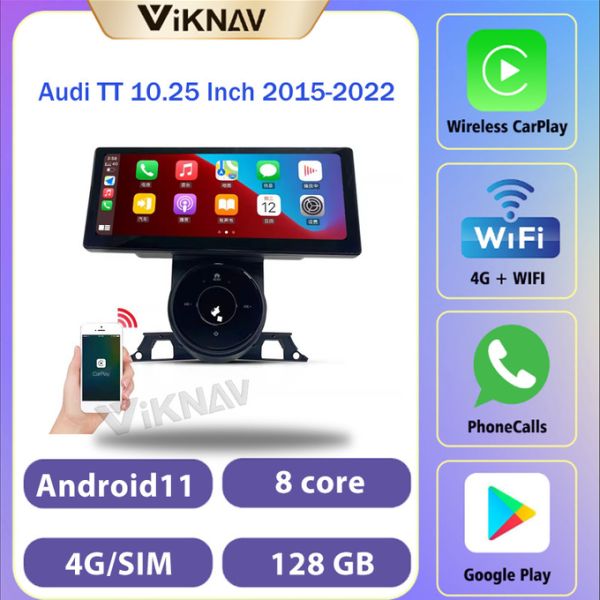 10.25 дюймовый Android-экран Автомобильное радио GPS навигационный мультимедийный проигрыватель Для 2015-2022 Audi TT Wireless Carplay 4G