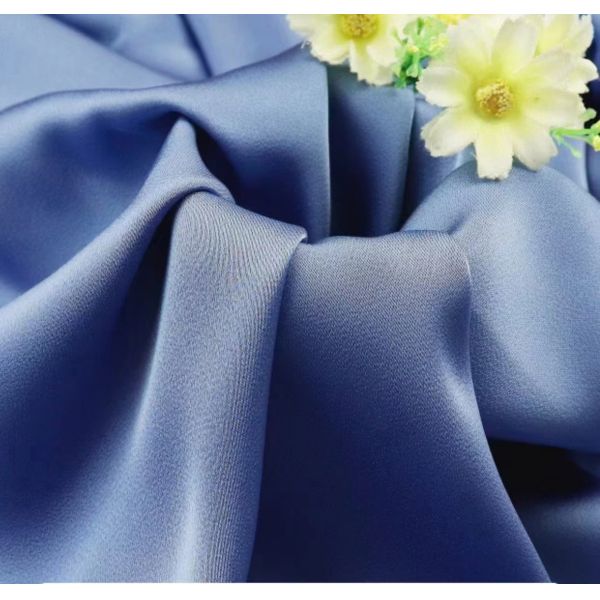 Recycled Polyester Imitation acetate satin 56 Colors for women's Dress OEKO-TEX AZO free Quality internatinal standard