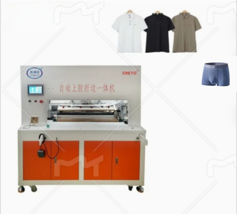 SH-8184 Automatic Gluing and Folding and Pressing Machine and seam trimming 4 in