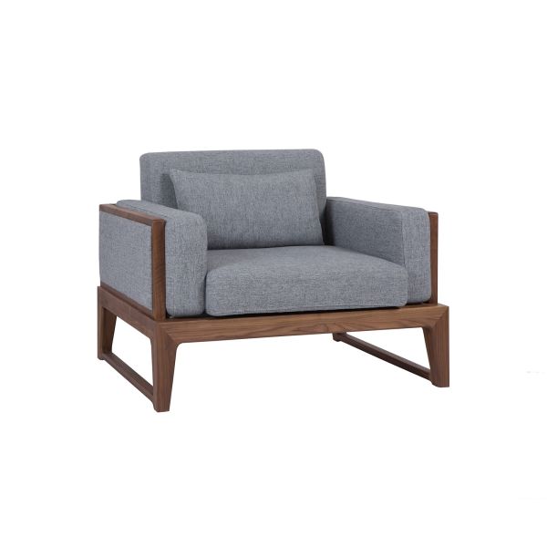America modern style Single sofa used Cow leather covered high density sponge for Lobby seating furniture