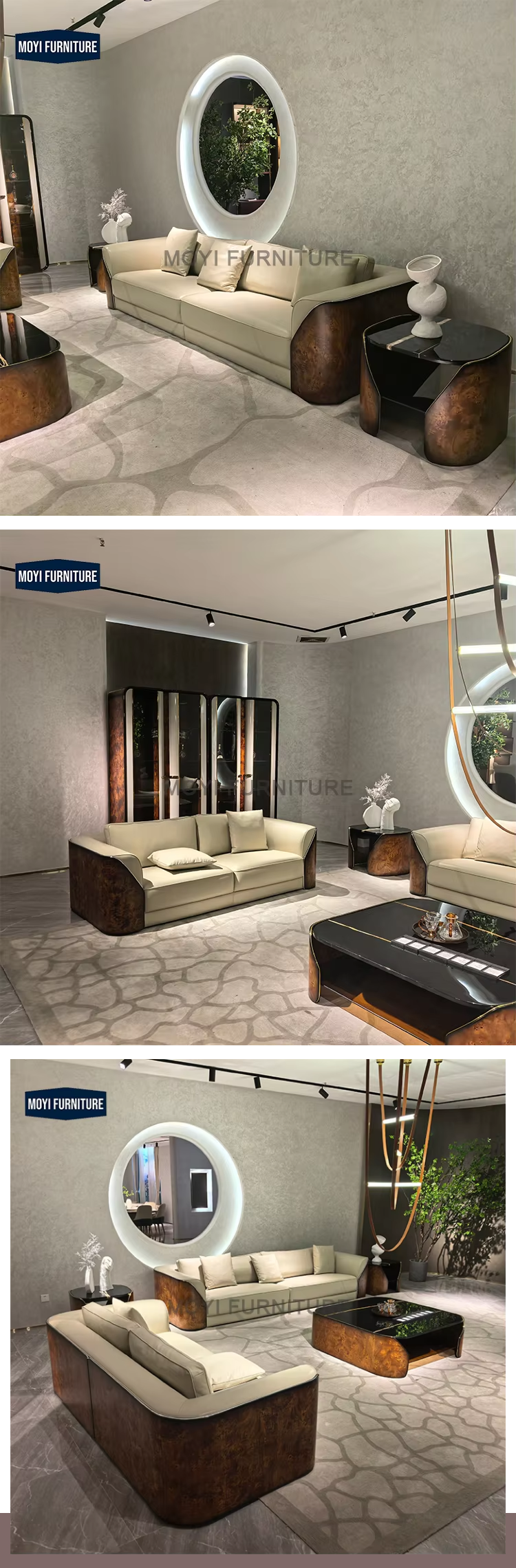 Luxury Modern Living Room Furniture Elegant Couches Contemporary Leather Sofa