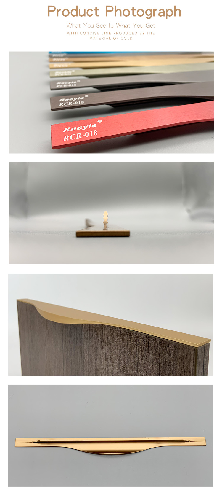 Kitchen Cabinet Door Frame Profile Pull Handle Edge Banding Edge Handle Furniture Handle & Knob Aluminium Alloy Modern Simple