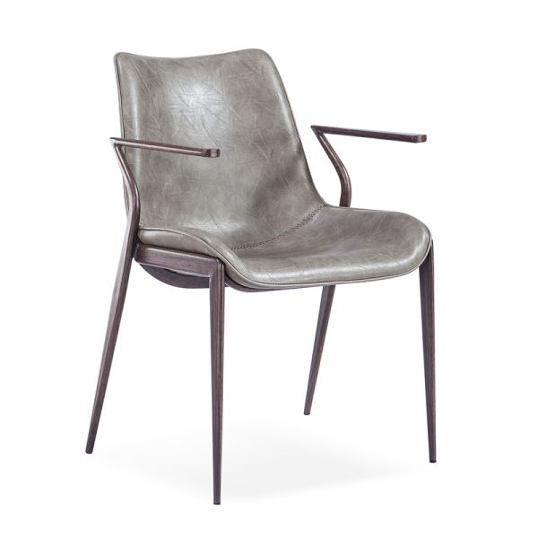 Coffee Shop Elastic Cushion 68.5cm Ergonomic Arm Chair