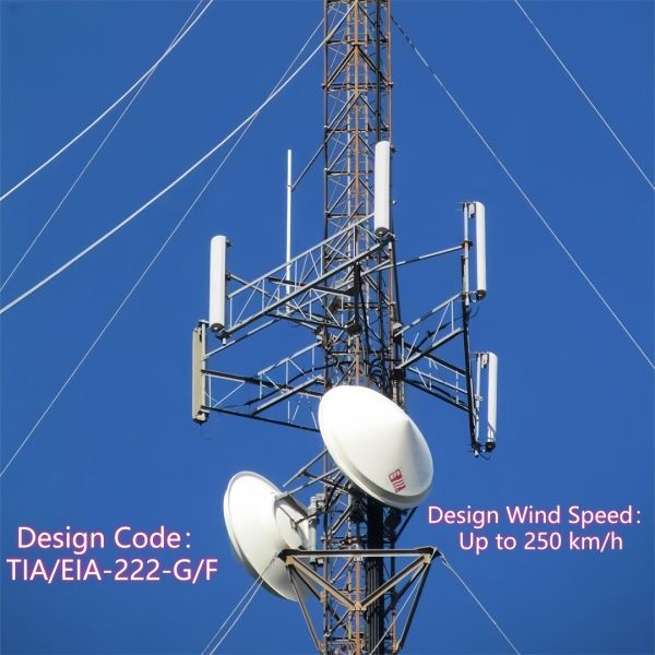 Guyed Wire Tower constructed from structural steel grades including ASTM A36 and EN10025 S355JR for superior strength and durability