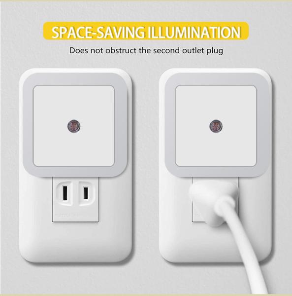 ABS 62mm Smart LED Night Light Cool White For Bedroom Toilet