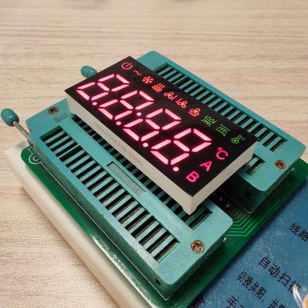 エアコン制御装置の4桁7セグメントの共通カソードLEDディスプレイ