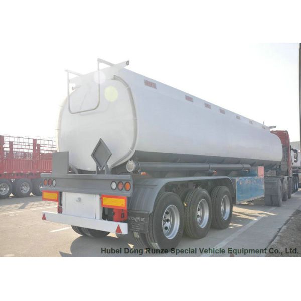 Aluminum Tri Axle Tank Semi Trailer For Diesel Oil , Gasoline , Kerosene Transport 47-50Ton