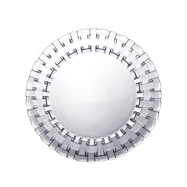 Factory Direct China Manufacturer Classic Woven Collection Clear Plate Set with 2 Sizes