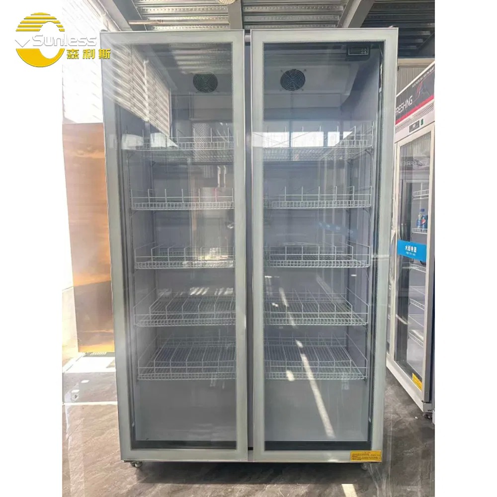 Commercial Supermarket Beer Beverage Cooler Glass-Door Showcase Wine Display Refrigerator Fridge