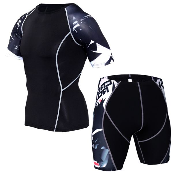 Quick Dry Breathable Gym Rash Guards Suit Sports Set Sport Men